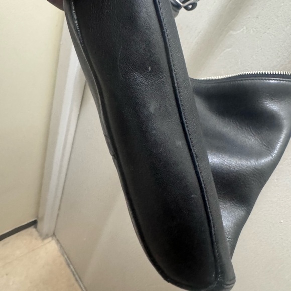 Vintage COACH black leather Legacy slim hobo shoulder bag adjustable H2S-9326 - Picture 3 of 9